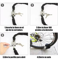 Cadena Seguridad - Candado Cadena Para Motos Bicicleta 80cm