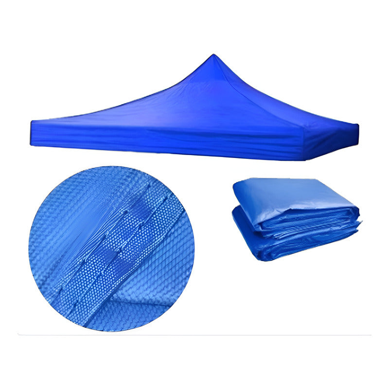 Lona Repuesto Toldo 3x3 Carpa Techo Impermeab Proteccion Uv Azul
