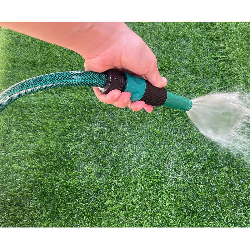 X2 Manguera Jardin Reforzada 1/2 Pulgada 10 Metros + Acoples Verde Musgo