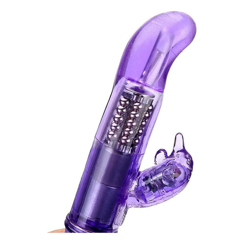 Vibración Rotación Conejo Vibradores Masturbador Punto G Lila