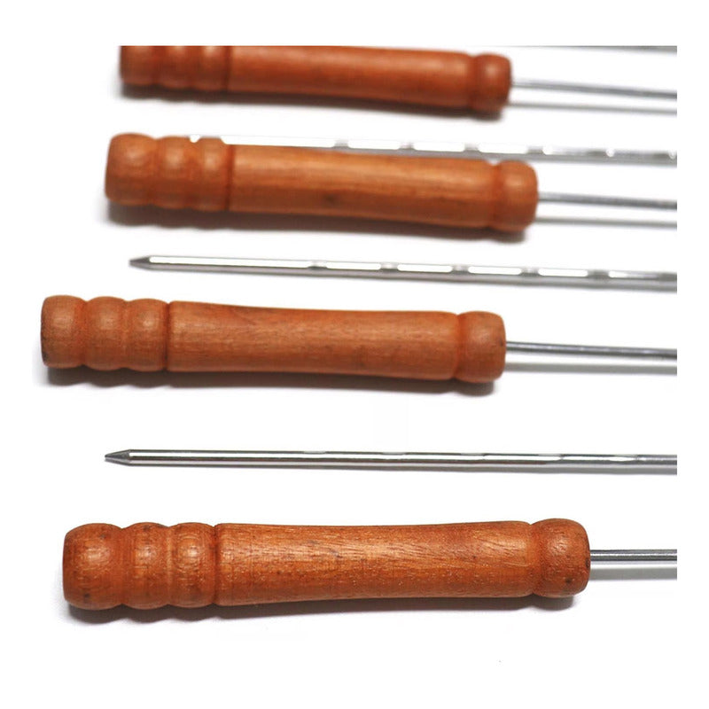 Pack 24 Brochetas Pinchos Anticuchos Asados Fierros Mr. Beef Marrón Liso