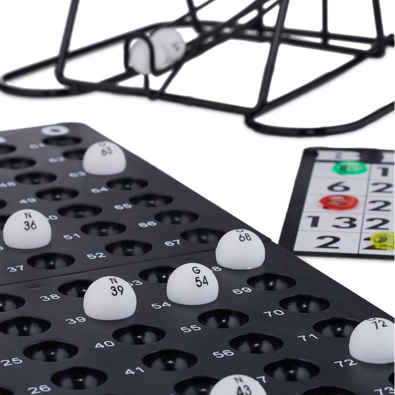Set Juego De Bingo Fichas Tablas Pelotas Bingo Familiar