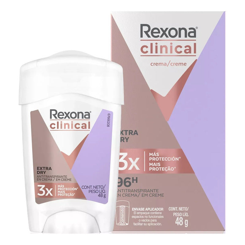 Desodorante Rexona Clinical Crema Extra Dry Women 48g