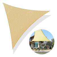 Pack X3 Toldo Vela Triangular 3x3x3 Cubierta Terraza Jardin Beige
