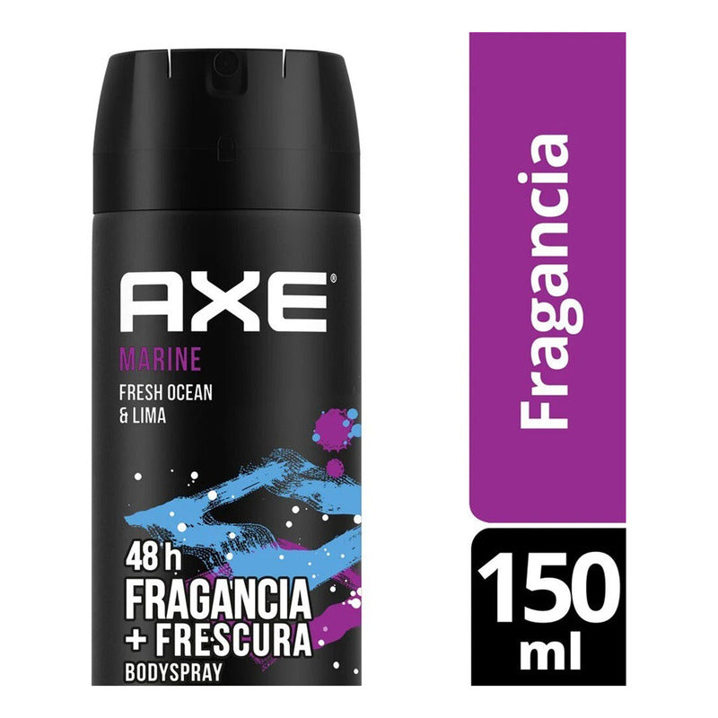 X3 Desodorante Axe Spray Marine Fresh Ocean & Lima 150ml Fresh Ocean Lima