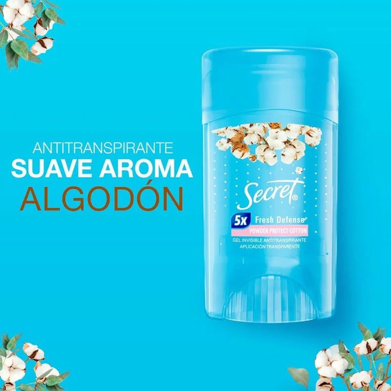 Desodorante Gel Secret Powder Protect Cotton Algodón 45g
