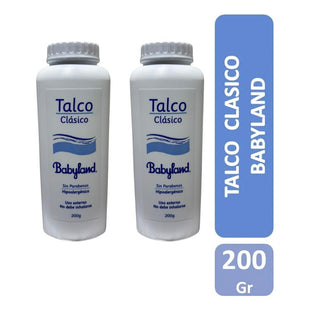 X2 Talco Clásico Babyland Hipoalergénico Para Niños 200g