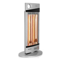 Estufa Eléctrica Fibra De Carbono Silver Kendal 1000w Gris