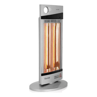 Estufa Eléctrica Fibra De Carbono Silver Kendal 1000w Gris