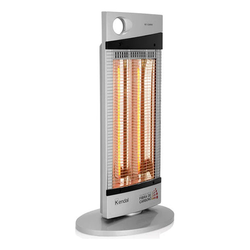 Estufa Eléctrica Fibra De Carbono Silver Kendal 1000w Gris