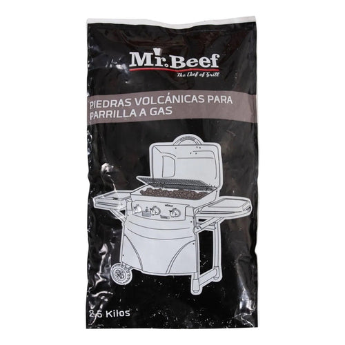 X2 Piedras Volcánica 2,5 Kg Parrilla A Gas Mr Beef Asado Bbq
