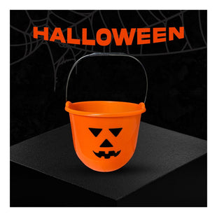 Cubo Calabaza Grande Dulces Halloween Balde Calabaza