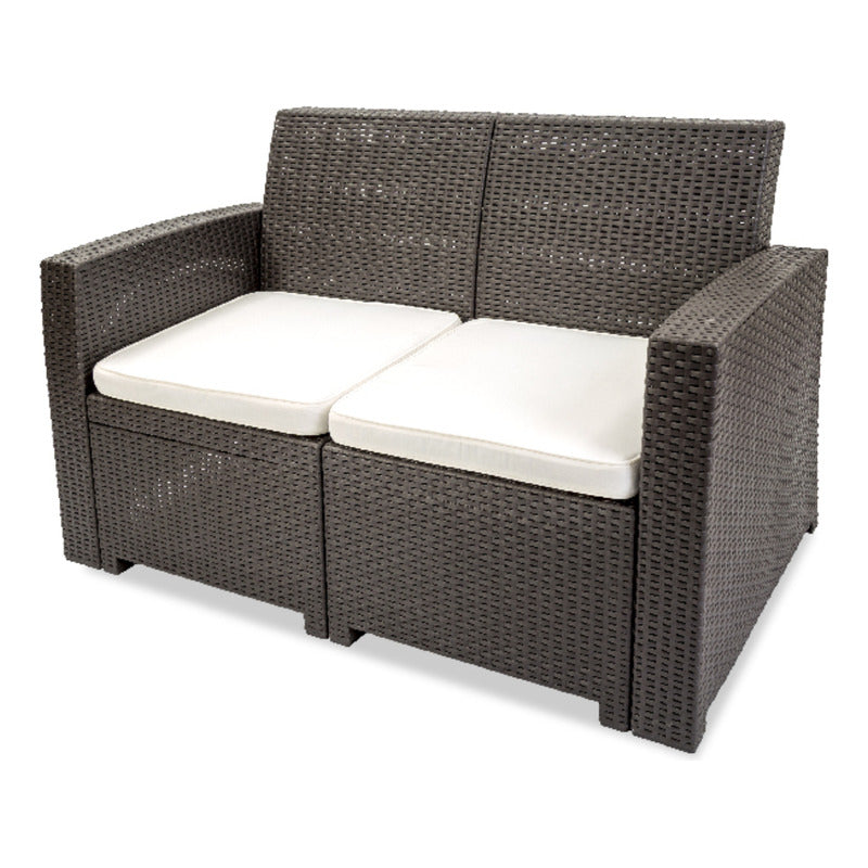 Juego De Terraza Muebles De Rattan Living Exterior Balcon 4p