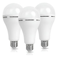 Pack X3 Ampolleta Led E27 Recargable Luz Emergencia Foco 9w Blanco Frío