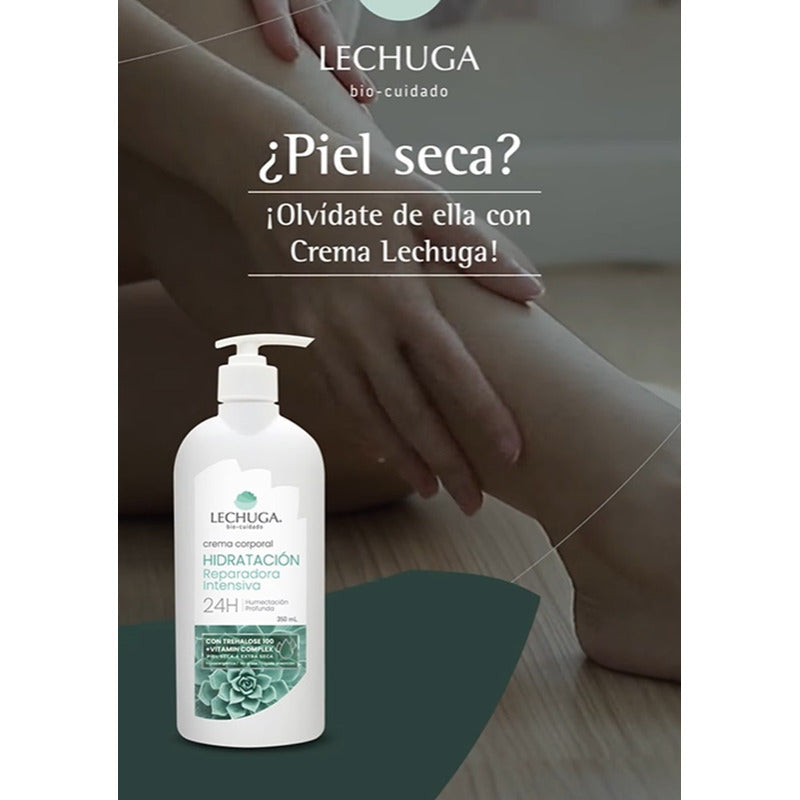 Pack X2 Crema Corporal Lechuga 350ml Hidratación Reparadora Neutra
