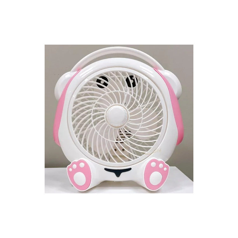 Ventilador D Escritorio Mesa Portátil Niño Niña Verano Turbo