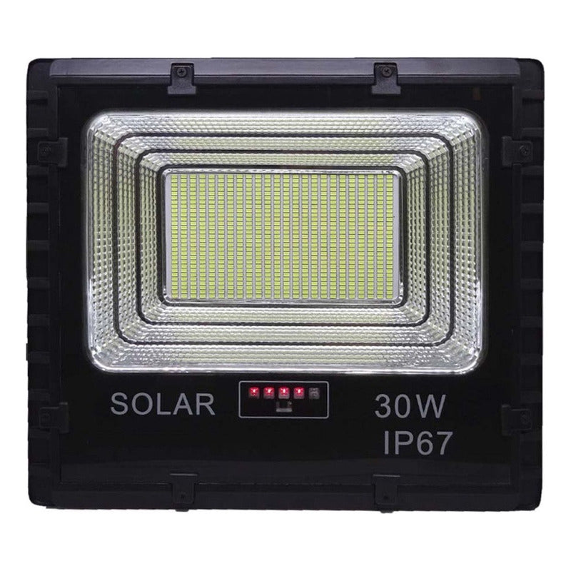 X2 Reflector Solar Panel Luz Iluminación Foco Solar Led 30w Negro Blanco Frío
