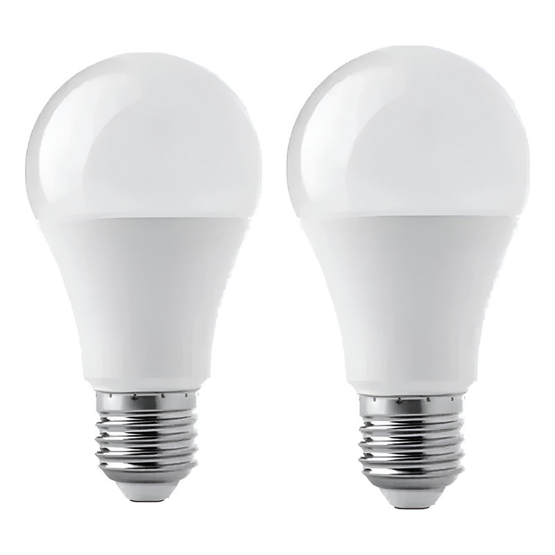Pack 2 Ampolletas Led E-27 7w Luz Blan Fria/calida Sello Sec Luz Blanca