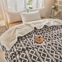 Frazada Sherpa Texturizada Diseño Premium Polar 160x220cm