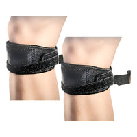 Pack 2 Menisqueras Neoprene Soporte Rotuliano Ajustable Kine Negro Ajustable