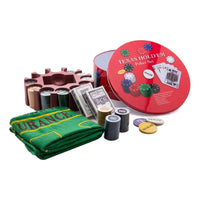 Set Juego Mesa Poker 240 Fichas Profesionales Paño Naipes