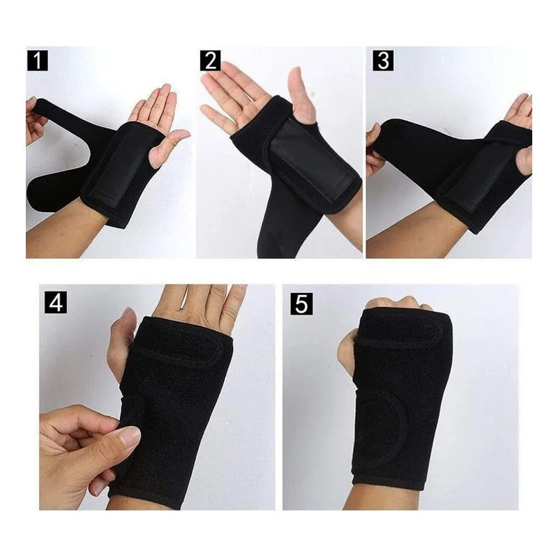 X2 Muñequera Deportiva Guante Compresión Soporte Ortopedico Negro Unica