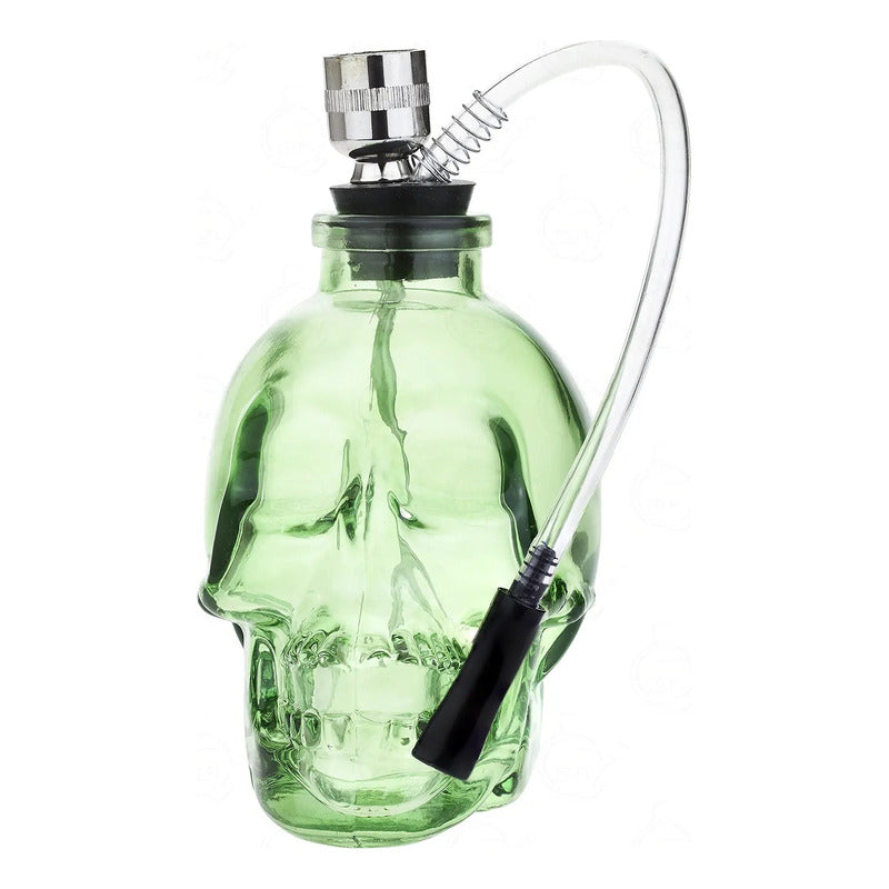 Mini Bong Pipa De Agua Calavera Mini Vidrio Pyrex Portatil