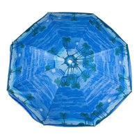 X2 Sombrilla Paragua Playa Verano Paragua Ajustable Plegable Azul Liso