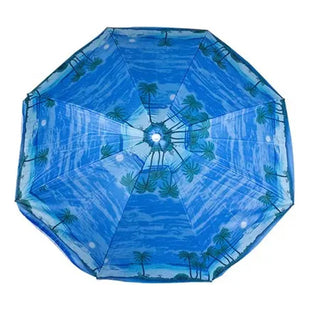 X2 Sombrilla Paragua Playa Verano Paragua Ajustable Plegable Azul Liso