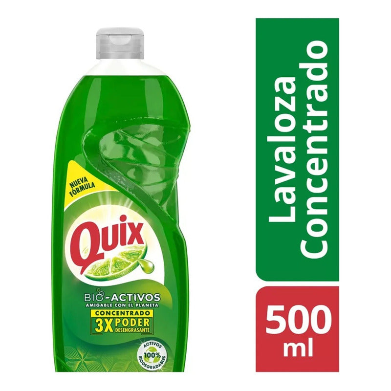 Pack X3 Quix Lavaloza Concentrado Bio Activos 500ml Limon