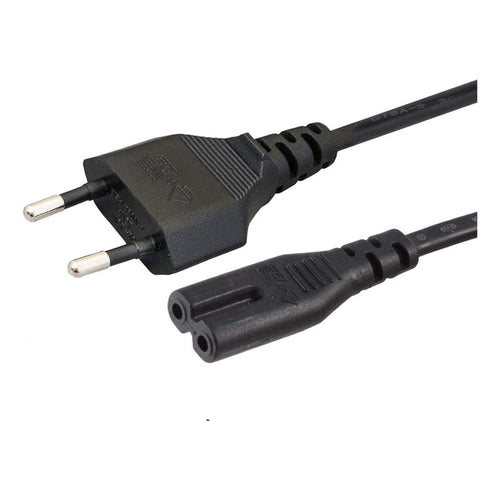 Cable De Extensión Europeo Cable Alimentación  1.5 Metros Negro