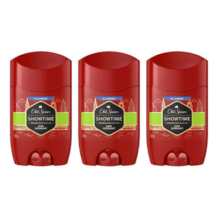 X3 Desodorante Barra Old Spice Showtime 50g Original Salvia Salvia