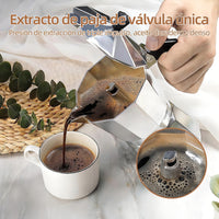 Coffe Italiana Cafetera Gris Italiana 6 Tazas