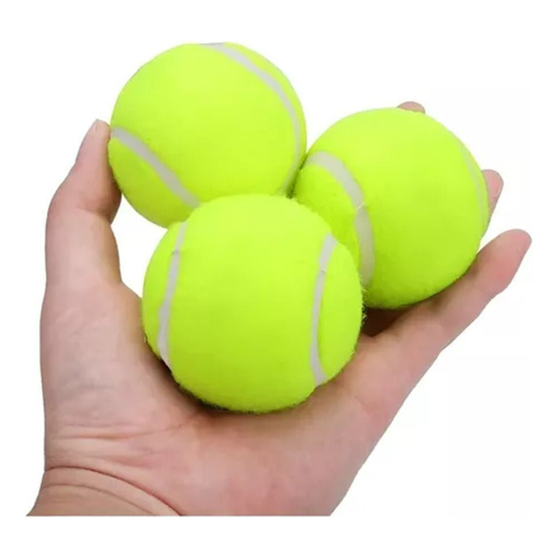 Pack 9 Pelotas De Tennis Formato Economico En Bolsa Tenis  Amarillo