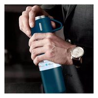 Set Termos De Agua Caliente Frio Termo Café Te+3 Tazas 500ml Azul