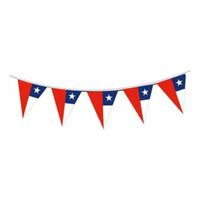 Pack X3 Banderines Guirnaldas Fiestas Patrias Chilenas 5m Rojo