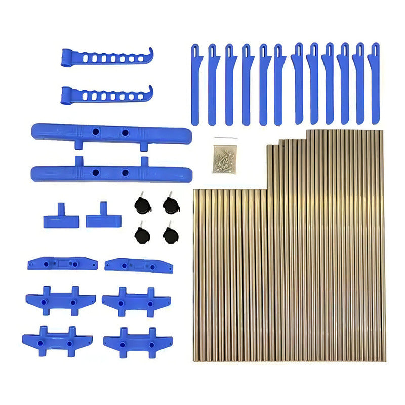 Tendedero Vertical De Metal De 3 Niveles, 170 X 126 X 64 Cm, Azul