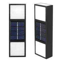 Pack 2 Aplique Foco Solar Exterior Aplique Led Bidireccional Negro