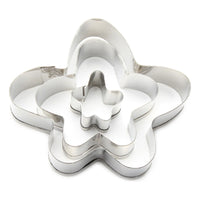 Juego X3 Cortadores Galletas Moldes Cortante Galleta Diseño Flor