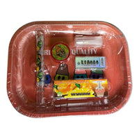 Set Fumador Bandeja + Papelillos + Moledor + Pipa Weed