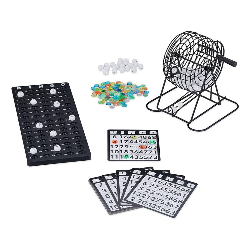 Set Juego De Bingo Fichas Tablas Pelotas Bingo Familiar