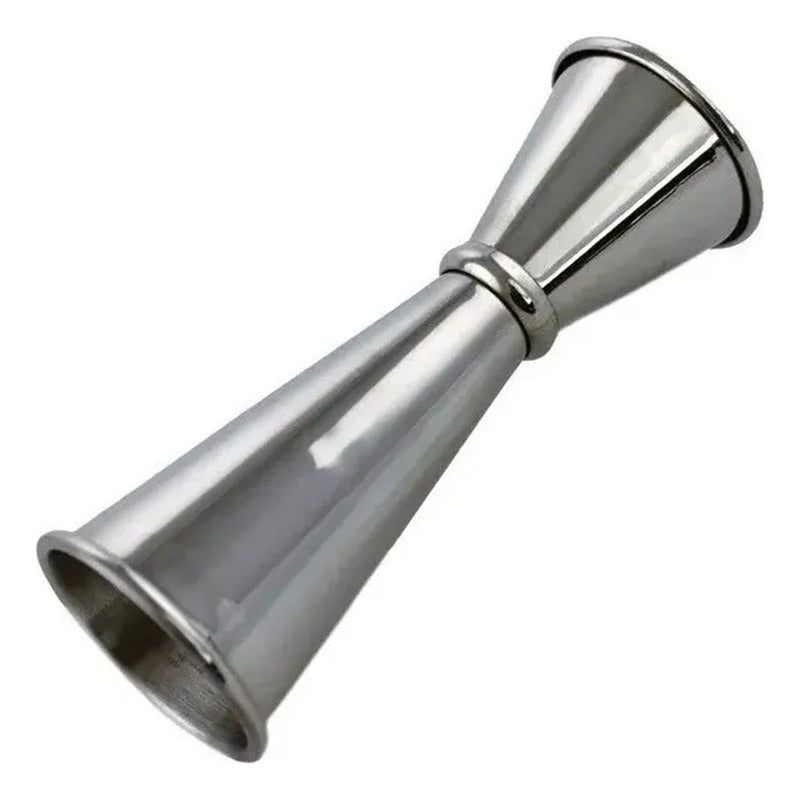 X2 Medidor Tragos Jigger Japones 30ml - 60ml Acero Inoxidabl Plateado