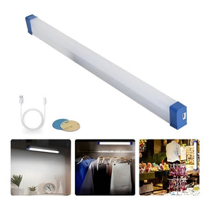Rc 52cm Lámpara Emergencia Barra Led Portátil Multiuso Closet Color Blanco