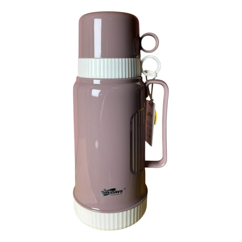 Termo Grande 1 Litro 2 Tazas Agua Caliente Fría Café Té