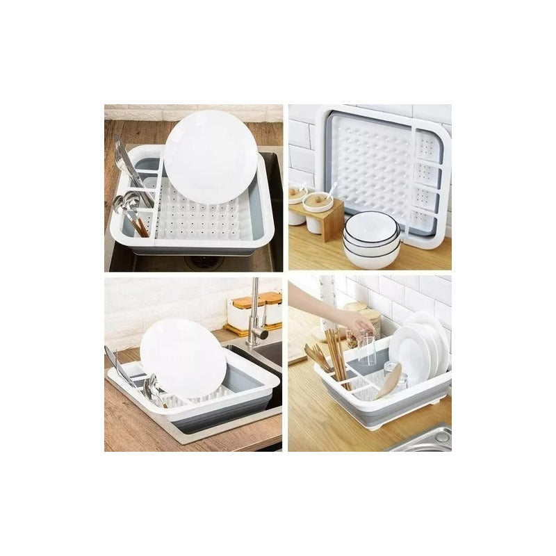 Secador Escurridor Platos Silicona Plegable Multiuso Cocina
