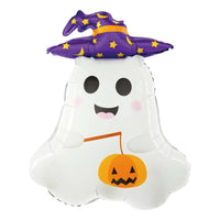 Set 5 Globos Happy Halloween Calabaza Fantasma Decorativo Ha