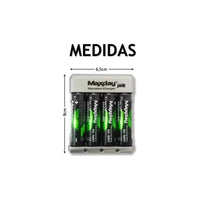 Pack X2 Cargador Baterias Aa Aaa 9v+ 4 Bateria Recargable Aa
