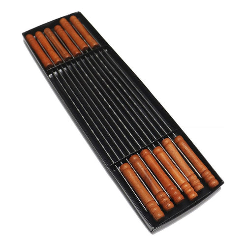 Pack 24 Brochetas Pinchos Anticuchos Asados Fierros Mr. Beef Marrón Liso