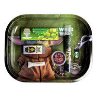 Set Fumador Bandeja + Papelillos + Moledor + Pipa Weed