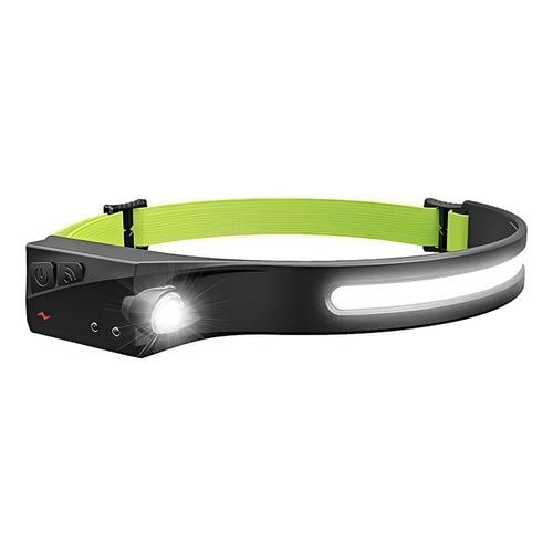 Linterna Frontal Led Recargable Con Sensor De Cinta Ajustable Cob
